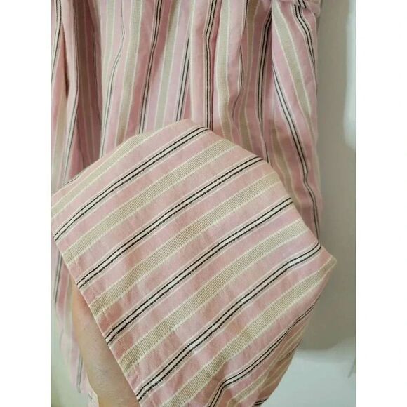 J. Crew Re-Imagined Alma Pink Striped Beach Boho Cotton Dress Womens Size L-XL, - Picture 9 of 9